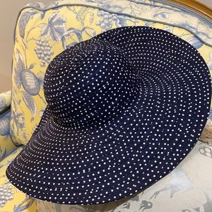 Chico’s Navy Polka Dot Hat